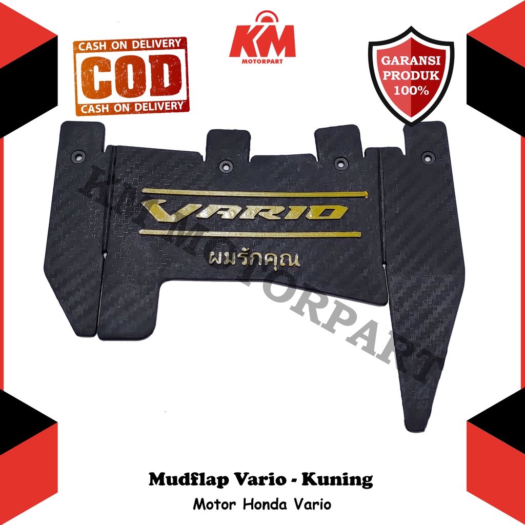 Mudflap Mud Flap Vario Penahan Lumpur Model Karbon Pelindung Motor Aksesoris Variasi Motor Vario