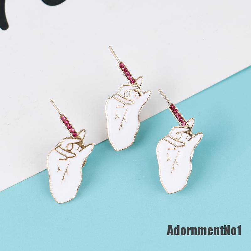 (Adornmentno1) Bros Pin Enamel Bentuk Jarum Suntik Warna Putih Untuk Wanita