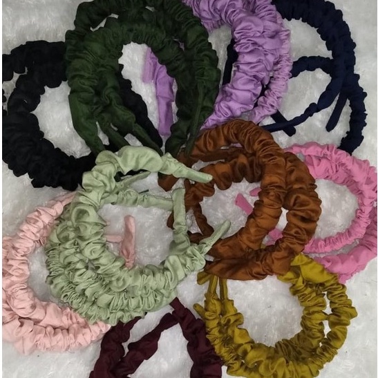 Bando Nagita Slavina/ Bando Korea Premium Murah/BandoHeadband Scrunchie Kerut