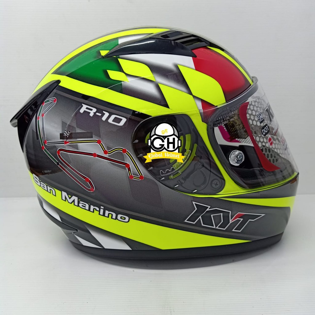 HELM KYT R10 FLAT VISOR SAN MARINO CIRCUIT FULL FACE