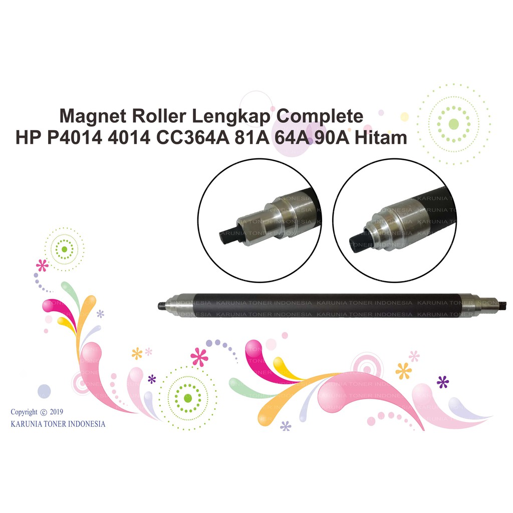 Magnet Roller Lengkap Complete HP P4014 4014 CC364A 81A 64A 90A Hitam