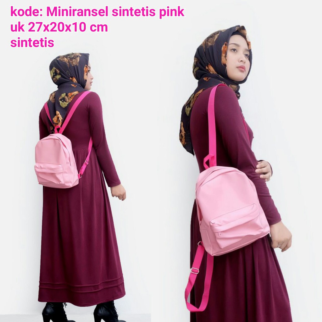 Mini Ransel Polos MR polos | ransel murah | tas punggung | tas sekolah ( COD BAYAR DITEMPAT )