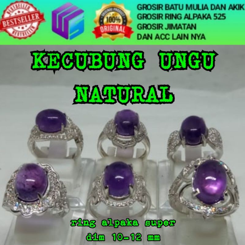 big sale BATU CINCIN KECUBUNG UNGU NATURAL WANITA