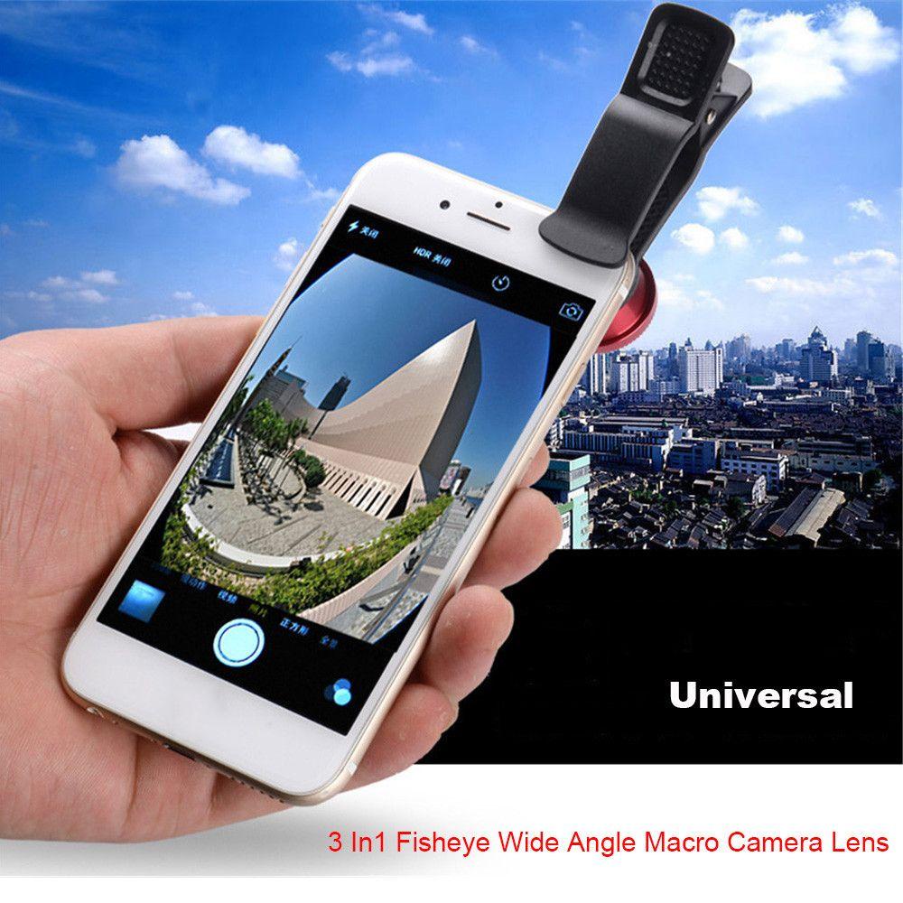 Wonder Kamera Lensa Kit Lensa Hp Universal 3in1 Clip On Fish Eye