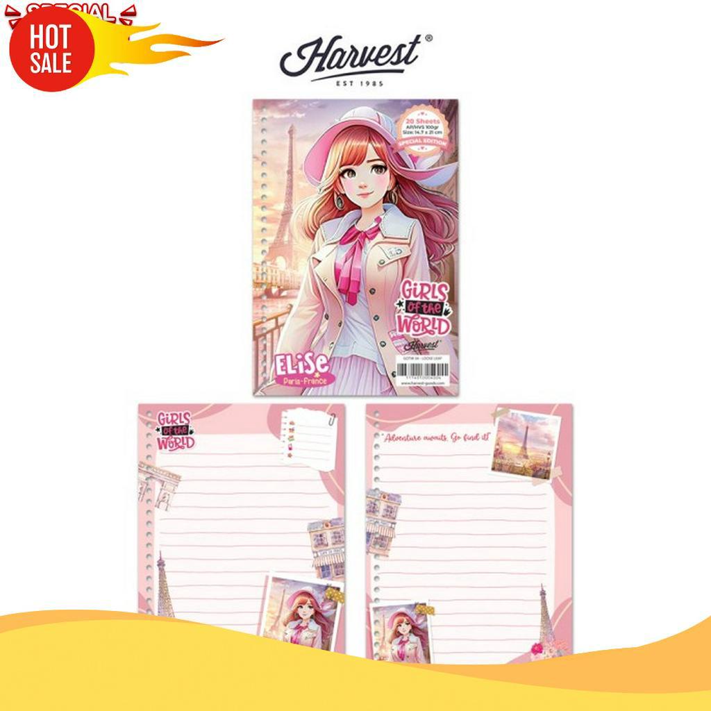 

MURMER Loose Leaf Kertas Binder Harvest A5 Girls of The World Paris