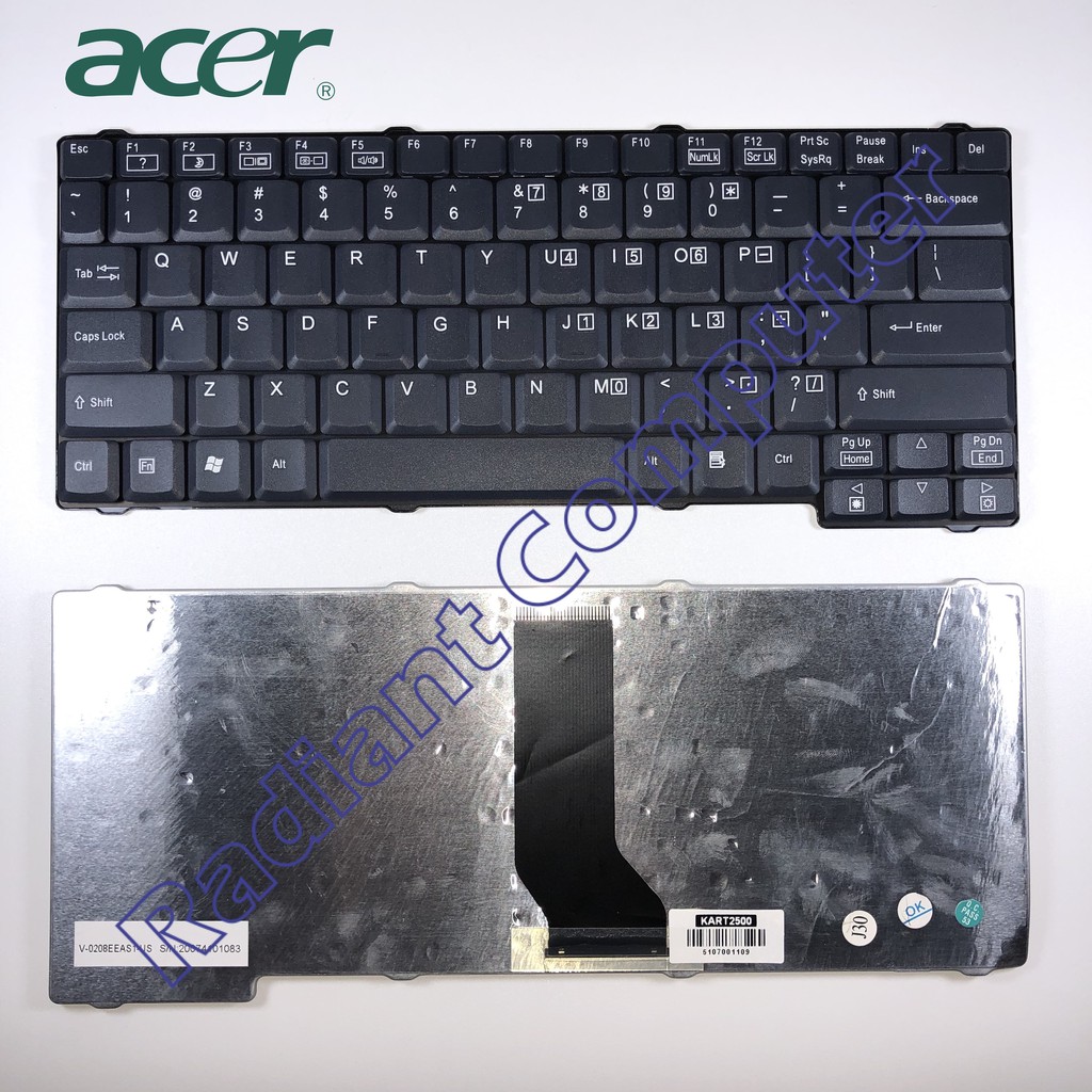 Keyboard Acer Aspire 1500 Travelmate 2500 240 Compaq B2000