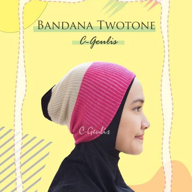 Ciput Bandana Rajut Twotone C Geulis