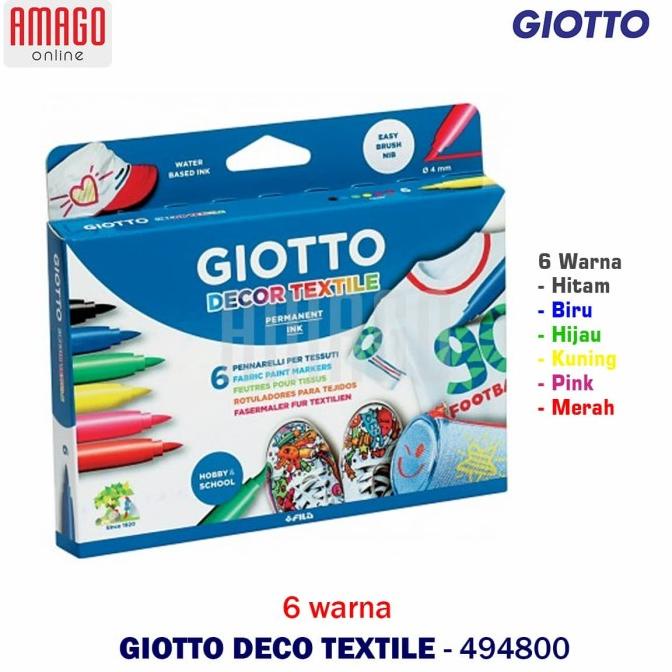 

GIOTTO DECOR TEXTILE - FIBER PEN 6 COLORS - 494800