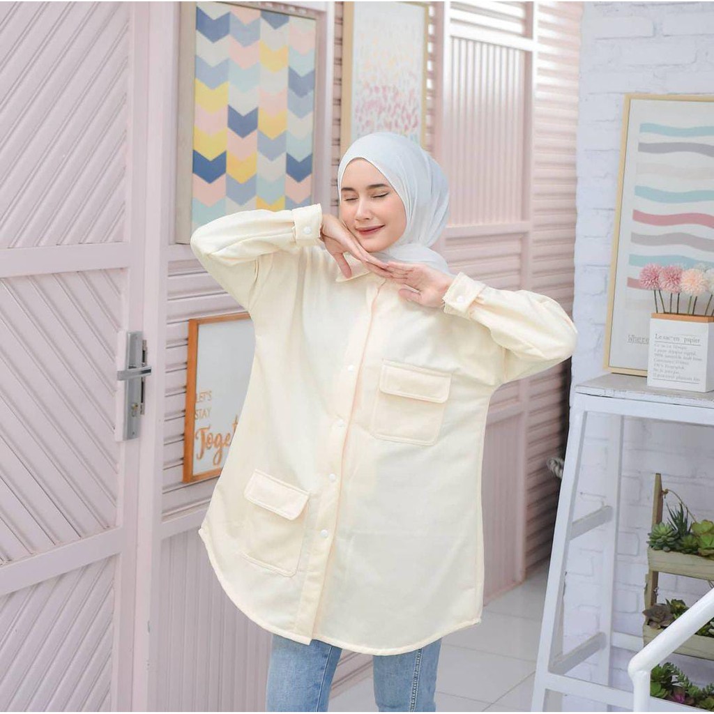 Kasual Caket Outwear Wanita Korean Style Bahan Flacee