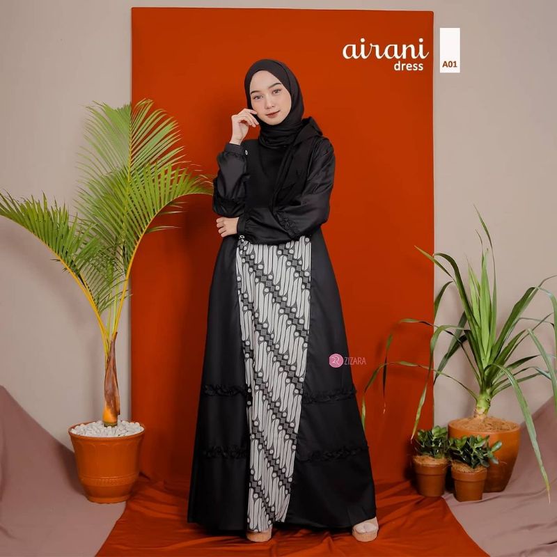 Airani dress gamis batik berbahan toyobo mix katun Original by Zizara