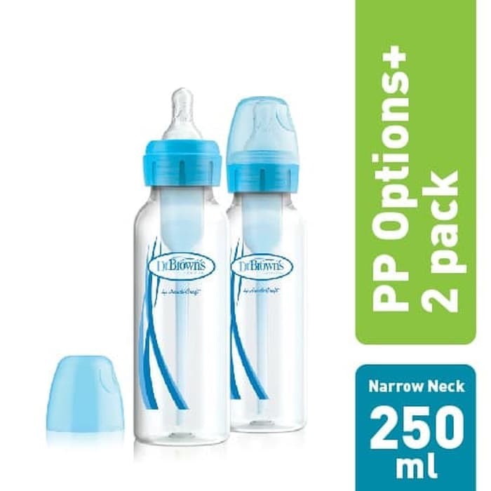 Botol Susu Dr Browns 250ml PP Option+ Narrow Neck Baby Bottle 2 Pack