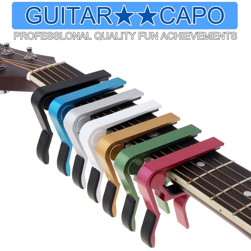 Capo Gitar Akustik / Klasik Universal 7 Warna Bahan Aluminum Alloy