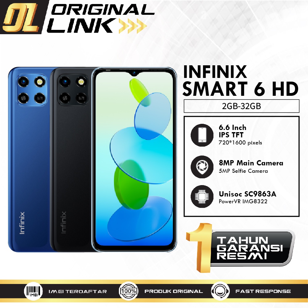 infinix smart 6 hd plus nfc 2 32 3 64 ram 2 3 rom 32 64 gb 2gb 3gb 32gb 64gb hp smartphone android