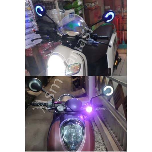 PROMO TERBARU SPION SCOOPY LAMPU LED / SPION SCOOPY LED VARIASI MOTOR BEAT-SCOOPY-PCX-DAN SEMUA
