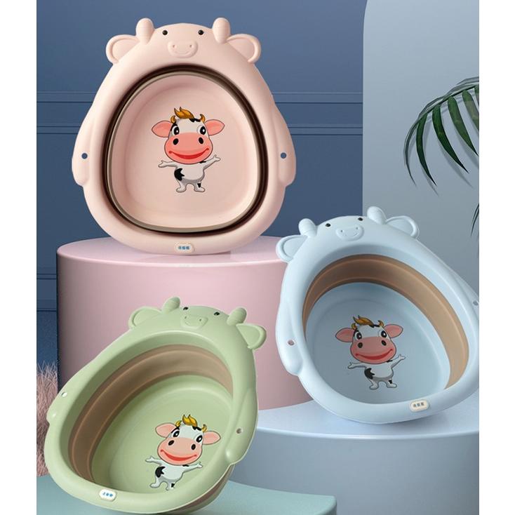 BASKOM MANDI BAYI PORTABLE BASKOM LIPAT MANDI BAYI BASKOM EMBER BAYI PLASTIK WARNA EMBER MANDI BASKO