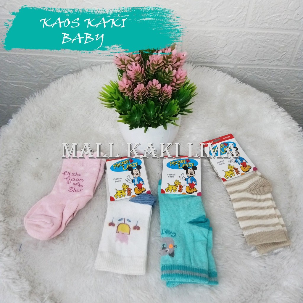 KAOS KAKI BABY NEW BORN KAOS KAKI BAYI LUCU BISA COD MKL