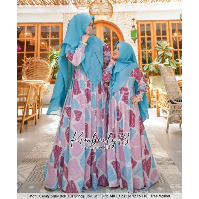 Couple ibu dan anak Gamis Kimberly Set #13