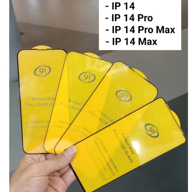 IPHONE 14 14 MAX 14 PRO 14 PRO MAX Tempered glass full cover anti gores kaca tempred bening clear full screen pelindung layar PROMAX