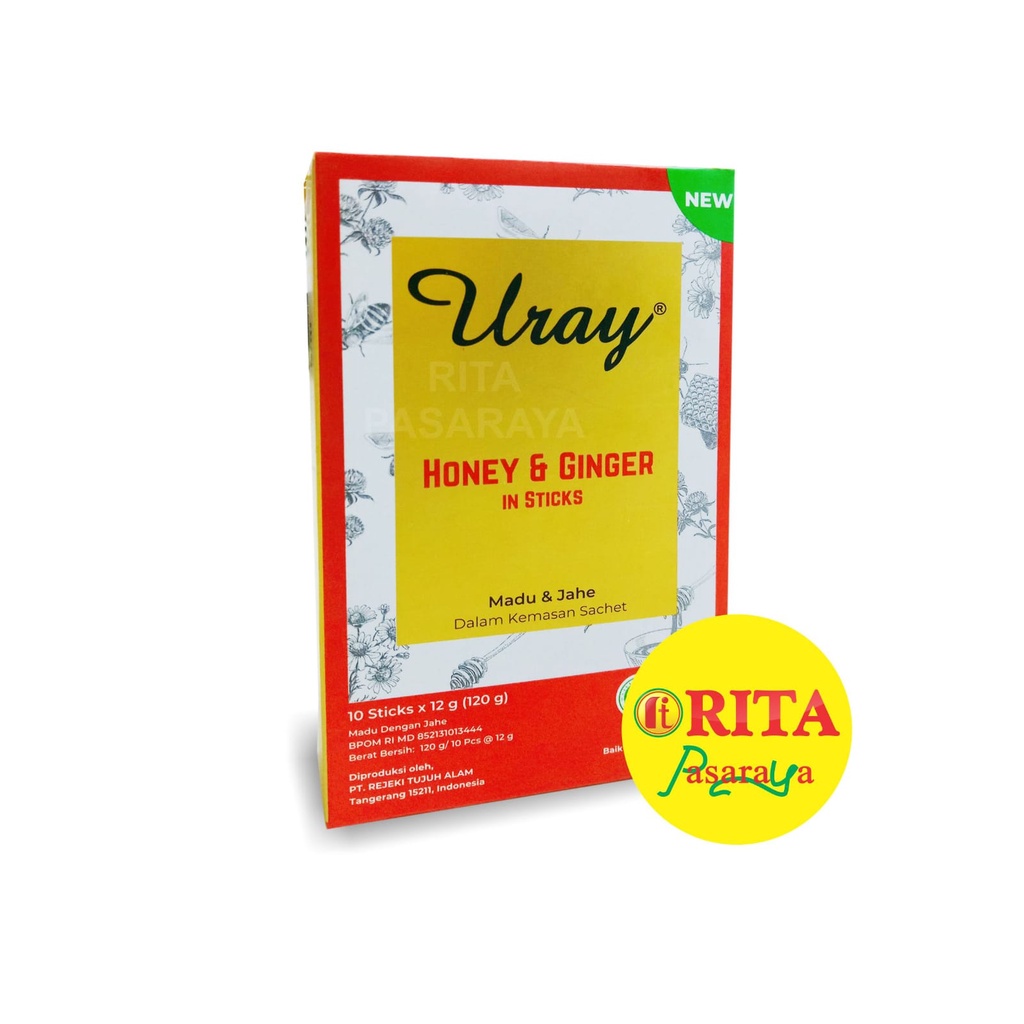 

Madu Uray Honey & Ginger In Sticks 120gr