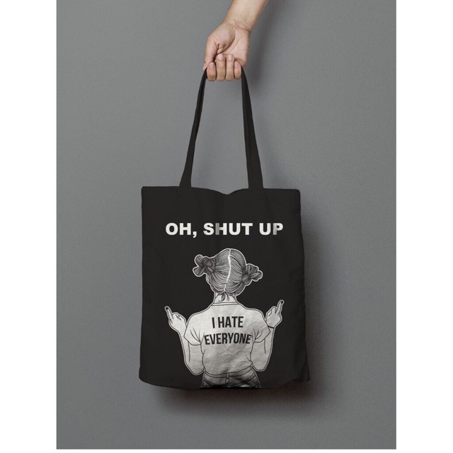 Tote Shut Up ( Trend untuk sekolah &amp; Jalan jalan )