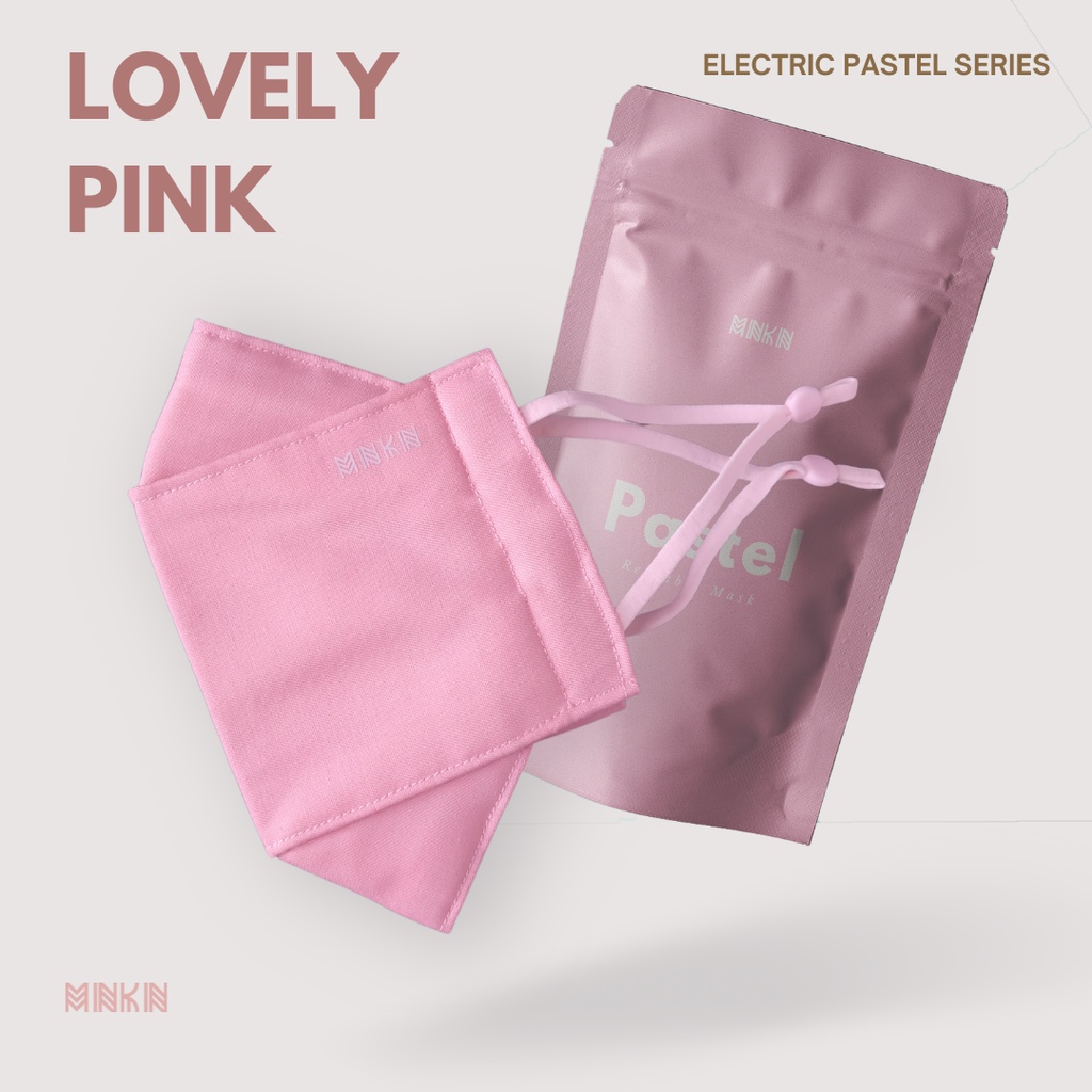 Masker Non Medis Pink 3D - Minkin Masker 3 Ply (Lapis) - With Earloop Adjuster