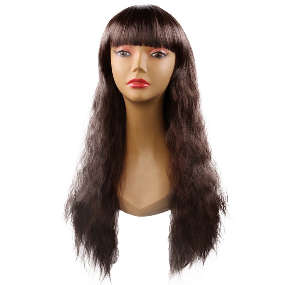 Cod Natural Lifelike High Temperature Fiber Wigs Corn Perm