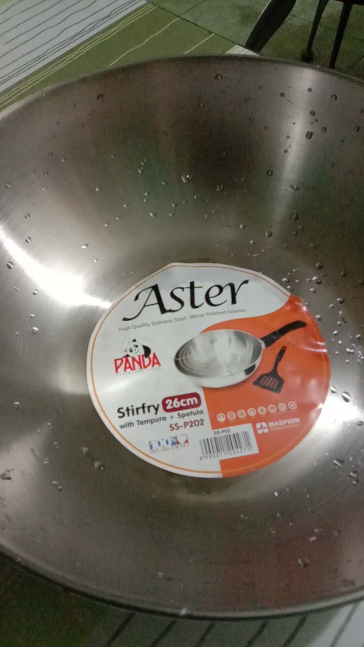 Wajan Cekung Maspion Stainless Free Spatula & Tempura Rack Original Termurah