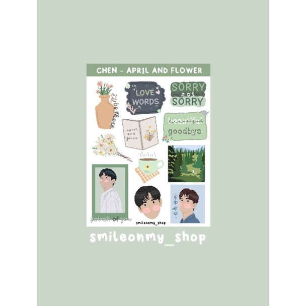 

CHEN STICKER APRIL AND FLOWER