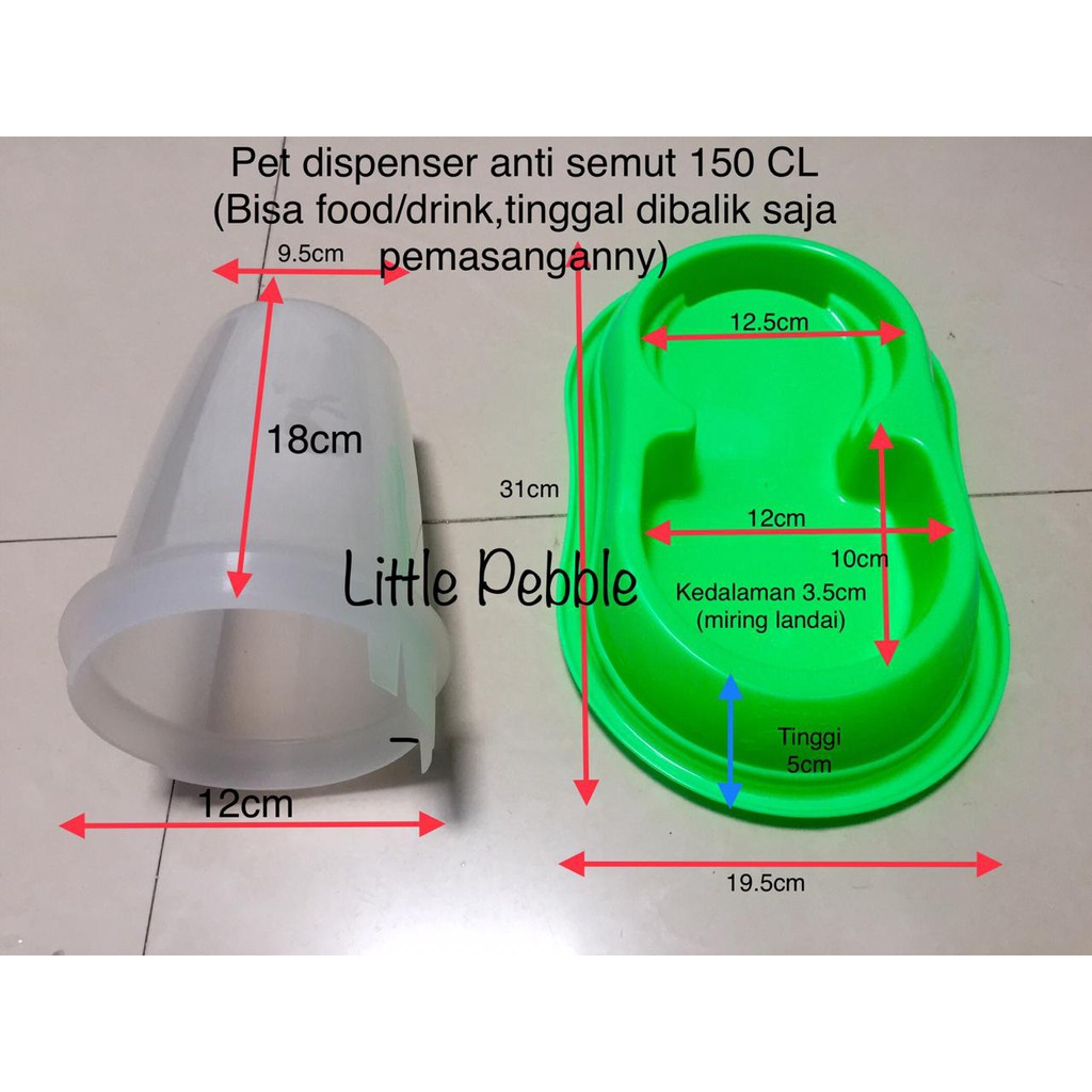 CA122 Dispenser Tempat Makan Minum  2 in 1 Anti  Semut