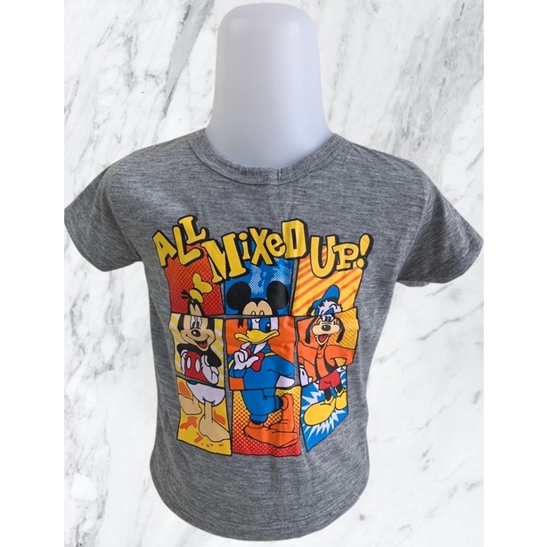 GOSIA KIDS - Kaos Atasan Anak Unisex All mix up Mickey | Baju Anak Perempuan Laki Laki Usia 6 Bulan - 5 Tahun | Gratis Ongkir | Bisa Cod