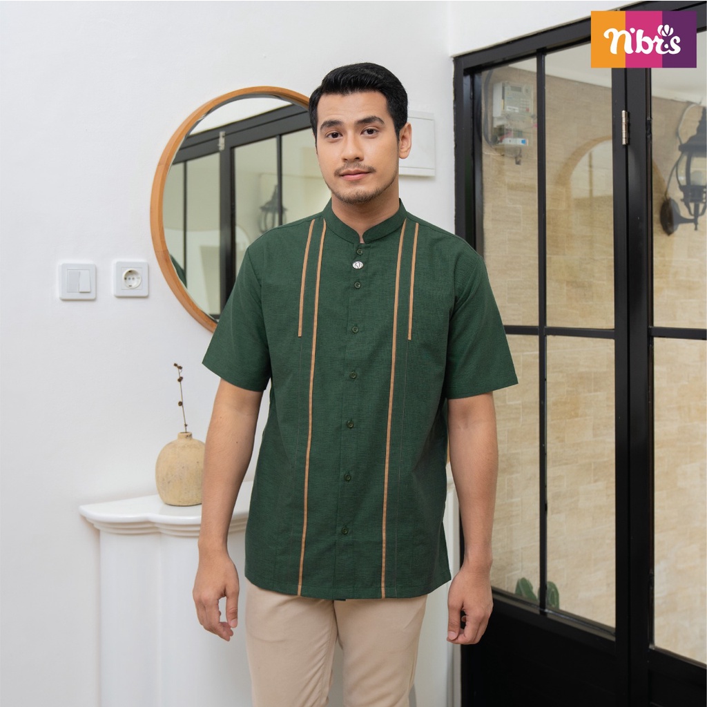 Nibras Atasan Pria NK 120 Bahan Intrarami mix Toyobo Koko Pria Simpel Modern