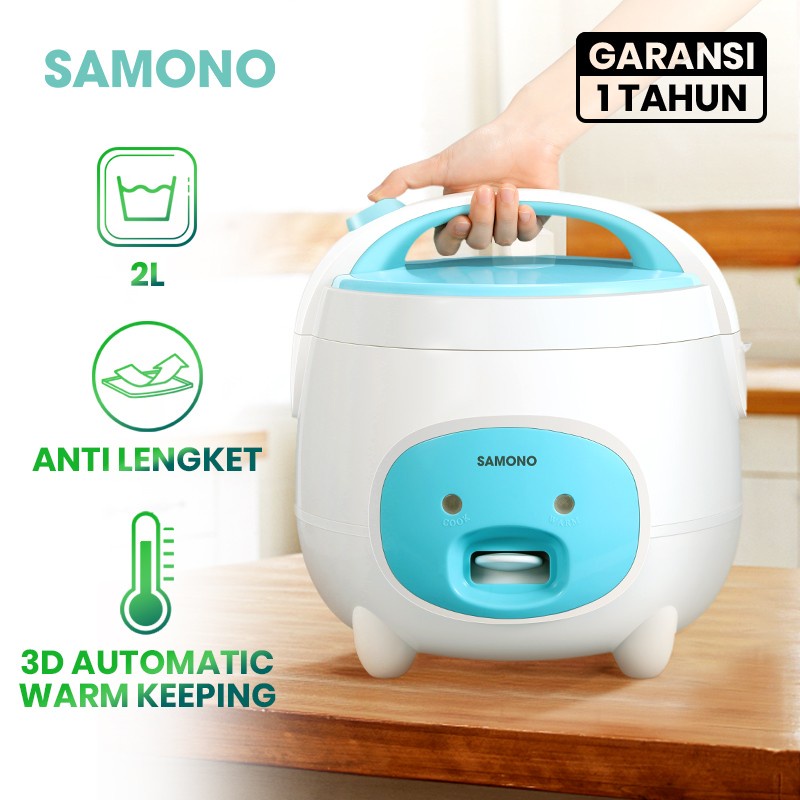 Rice Cooker Penanak Nasi 2L Elektrik Kontrol Suhu Otomatis SW-RCW11