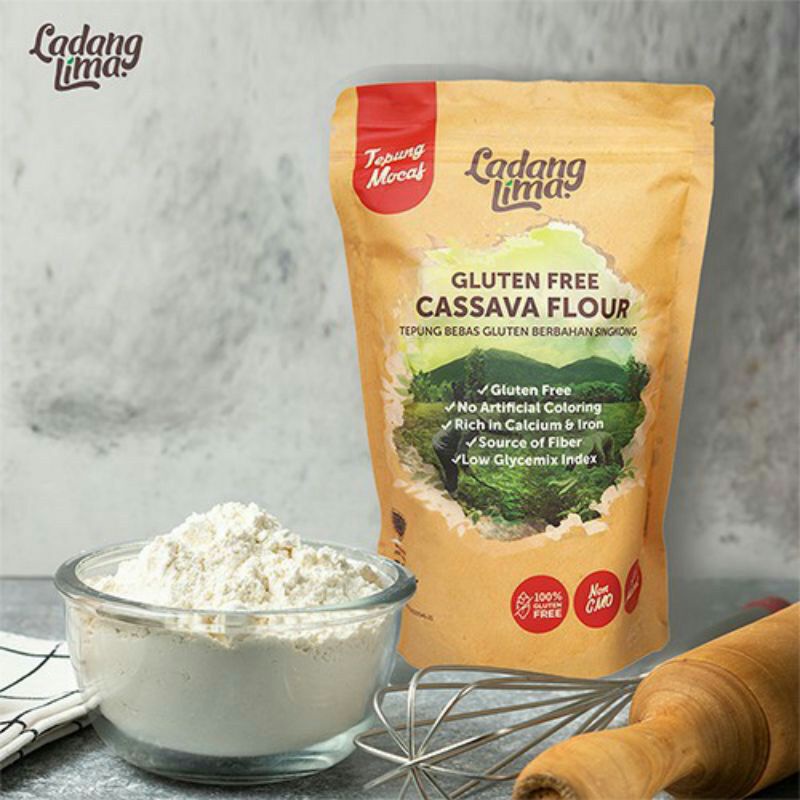 LADANG LIMA Cassava Flour 500 gr Halal || Tepung Singkong Gluten Free