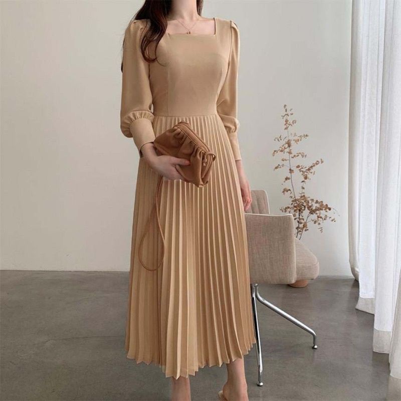 dress korean plisket import maxi dress korea vintage bangkok prisket impor dres plisket impor baru