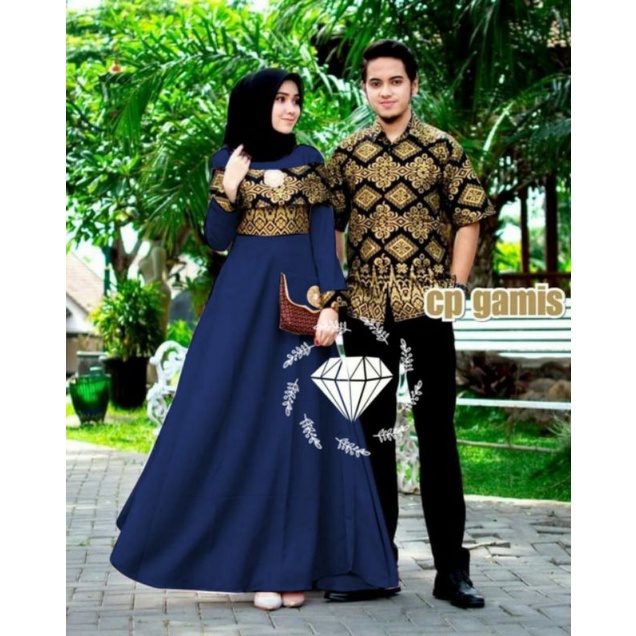 CP YASMIN COUPLE PASANGAN, BATIK BABYTERRY, GAMIS HIJAB MUSLIM, MAXY DRESS