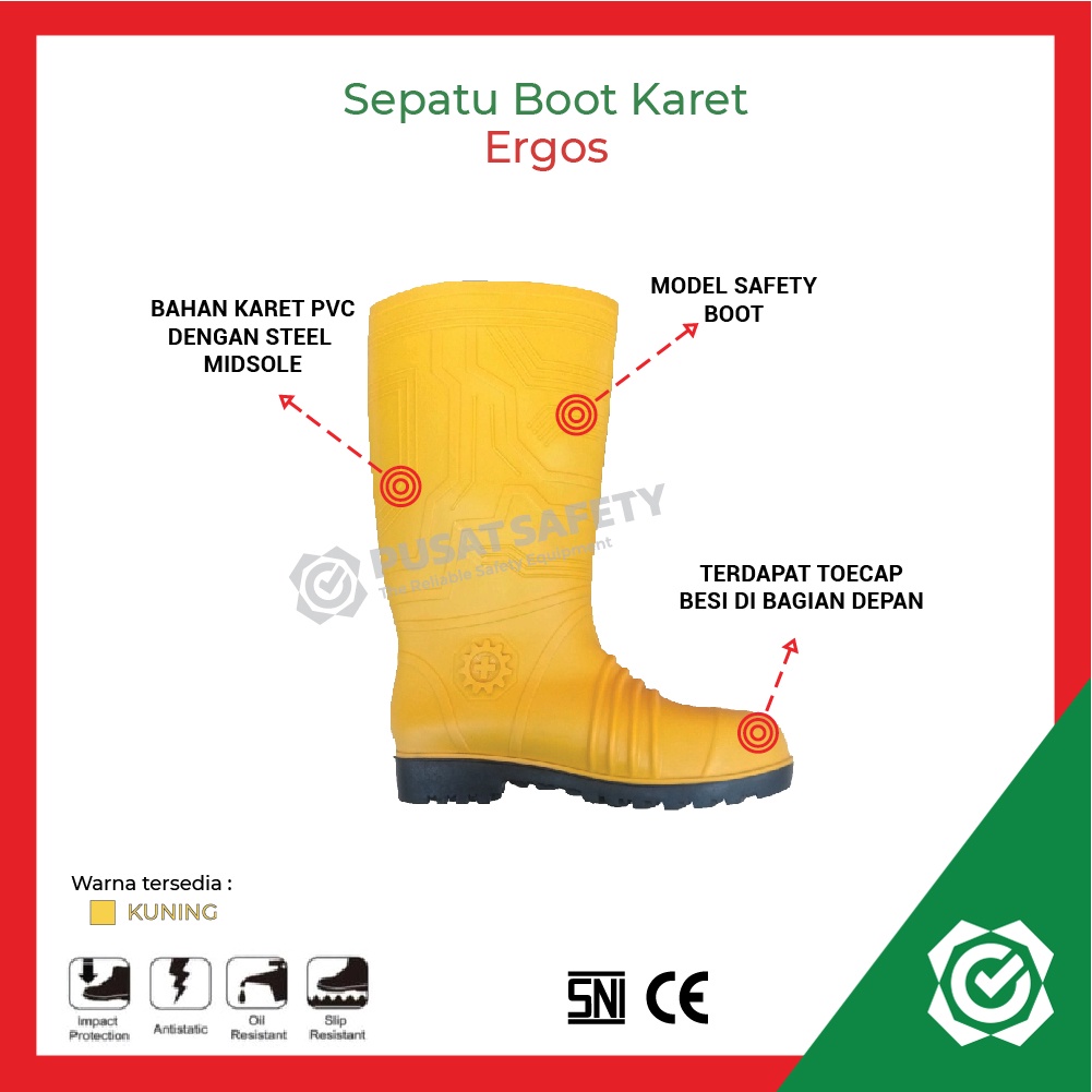 Sepatu Safety Boots Ergos