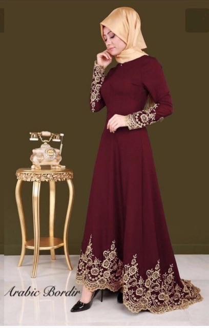 JC Maxi arabica / Maxi bordir Arabika / Gamis wanita India