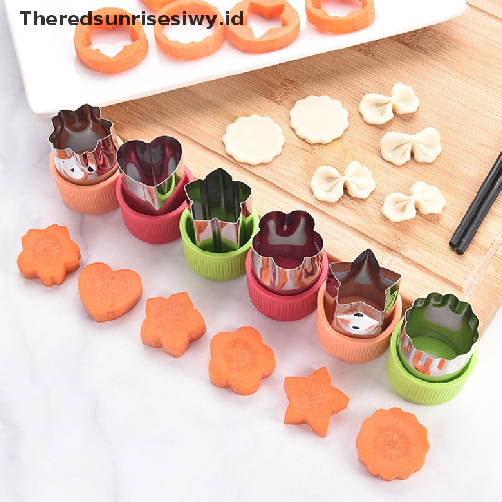 # Alat Rumah Tangga # 1 Pasang Cetakan Pemotong Sayuran Biskuit Sandwich Cookie Bentuk Bintang Hati Untuk Alat Baking