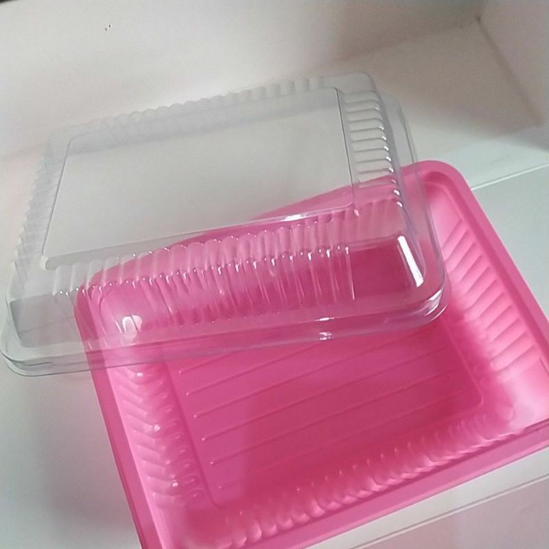 (20 set) Mika coklat  pink kotak makan bento brownies kue brownis