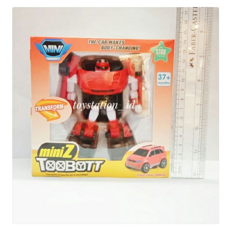 mainan robot tobot berubah robot mobil tobot merah tobot