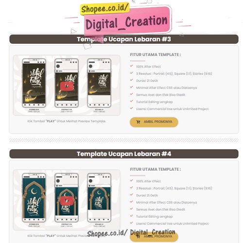 ASTA Digital Bundling Template Ucapan Lebaran Ramadhan | Volume 2