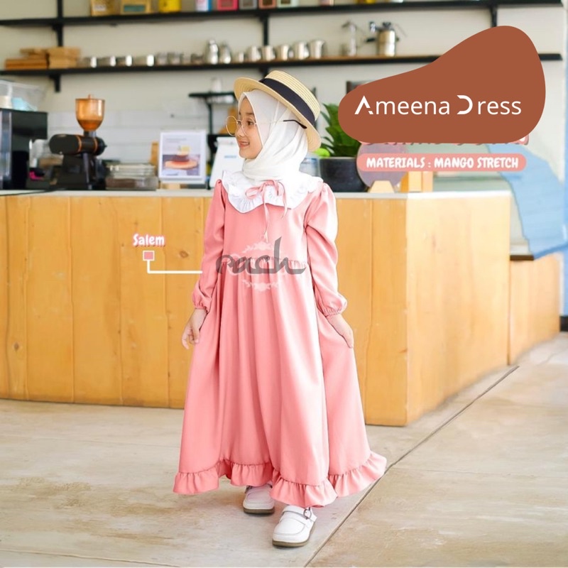 RACHIDKIDS / GAMIS ANAK LUCU / DRESS ANAK LUCU / AMEENA DRESS