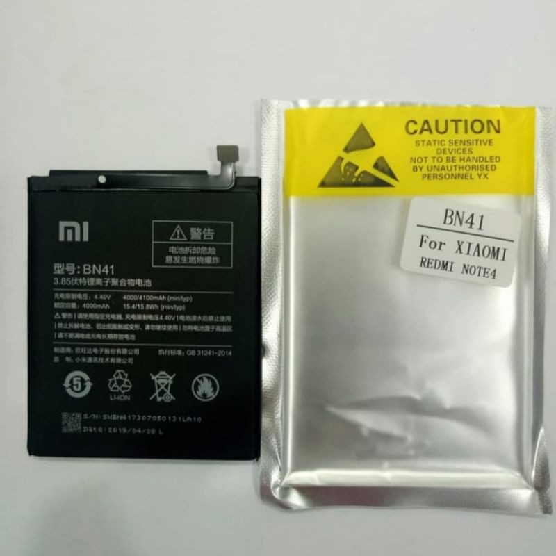 Baterai Xiaomi Redmi Note 4 bn 41 Original 100%