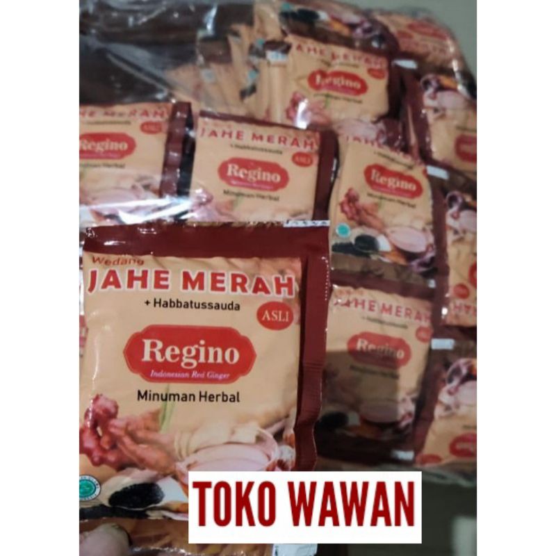 minuman jahe merah , regino, langsung dari pabrik, WEDANG JAHE 1 renteng isi 12 shacet