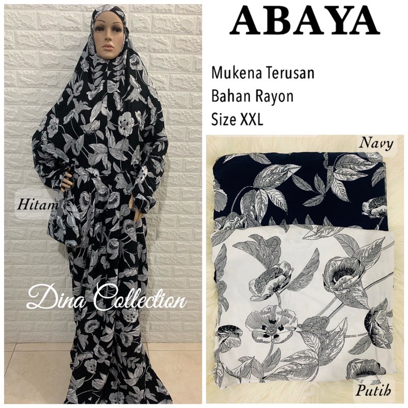 MUKENA ABAYA | MUKENA TERUSAN RAYON PREMIUM JUMBO