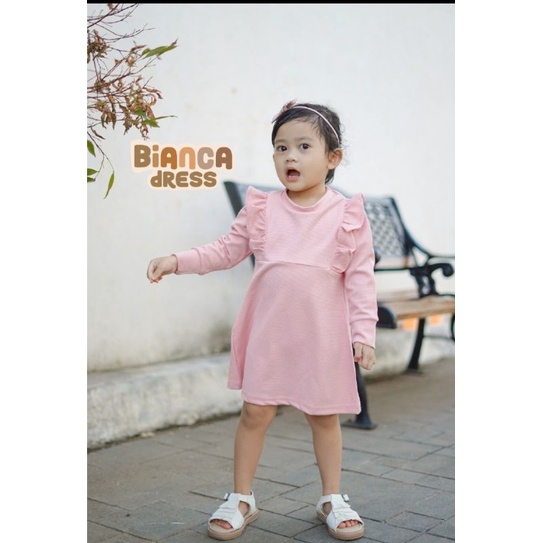 Kids Diary Plus - Bianca Dress waffle Anak Cewek 1-4 Tahun