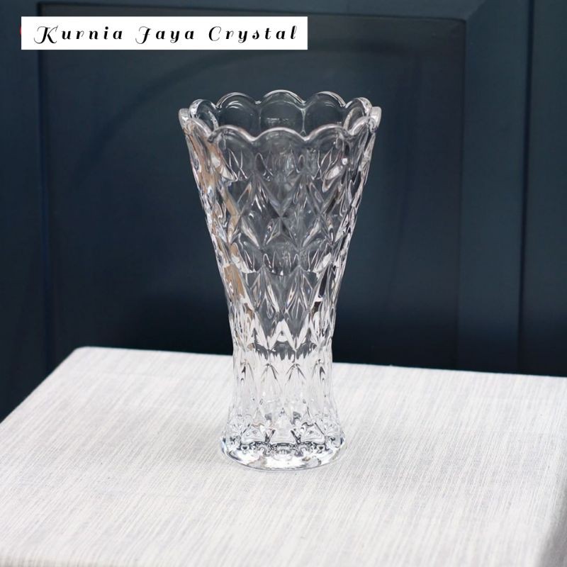Vas Bunga Kristal/ Vas Bunga Kaca/ Tempat Bunga Kristal