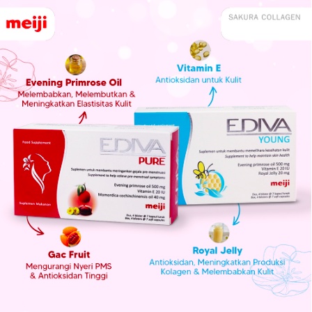 EDIVA Young / Pure Capsule | Suplemen Kulit &amp; Menstruasi