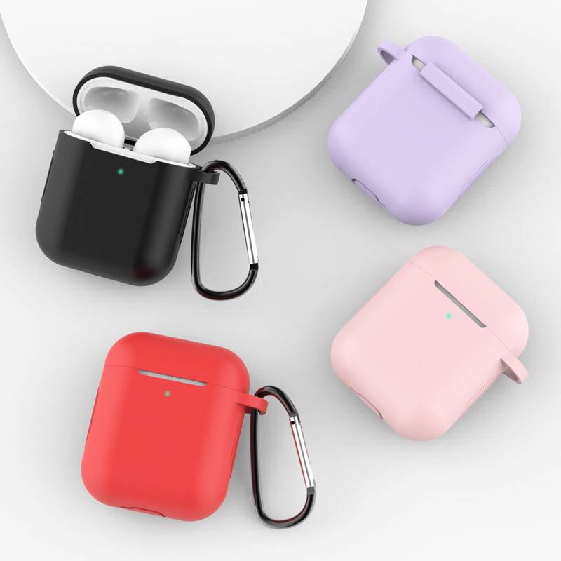 Casing Pelindung Bahan Silikon Untuk Apple Airpods 1 / 2 / 1