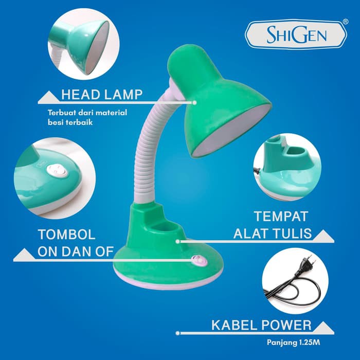 Lampu belajar/ lampu baca/ lampu kerja SHIGEN SG 318 Free Bohlam 9W